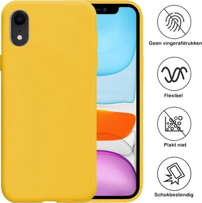 iPhone XR Hoesje Siliconen Backcover Lichtgewicht - Geel