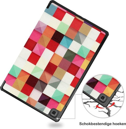 Samsung Galaxy Tab A7 Hoesje Book Case - Blokken