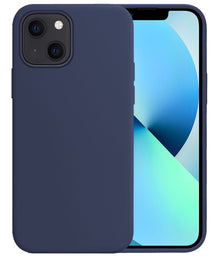 iPhone 13 Hoesje Siliconen Backcover Lichtgewicht - Donkerblauw