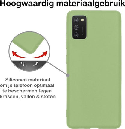 Samsung A02s Hoesje Siliconen Backcover Lichtgewicht - Groen