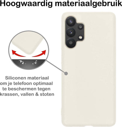 Samsung A32 5G Hoesje Siliconen Backcover Lichtgewicht - Wit