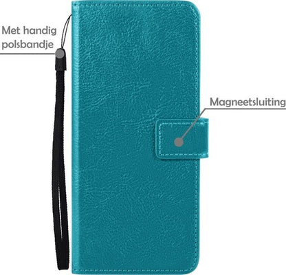 OnePlus Nord 2 Hoesje Book Case Kunstleer - Turquoise