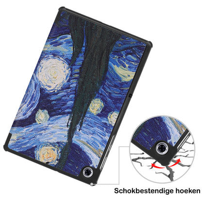 Lenovo Tab M10 FHD Plus 2nd Gen Trifold Bookcase Hoes - Sterrenhemel