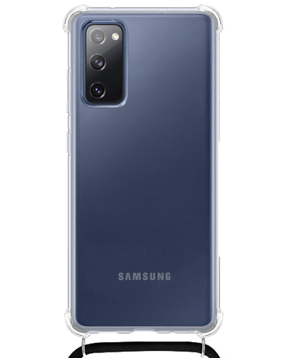 Samsung S20 FE Hoesje met Koord Backcover Shockproof - Transparant