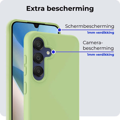 Samsung A15 Hoesje Siliconen Backcover Lichtgewicht - Groen