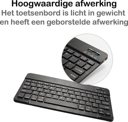 Samsung Galaxy Tab S6 Lite Toetsenbord Hoes met Uitneembaar toetsenbord - Zwart