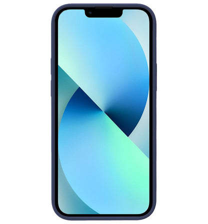 iPhone 14 Pro Max Hoesje Siliconen Backcover Lichtgewicht - Donkerblauw