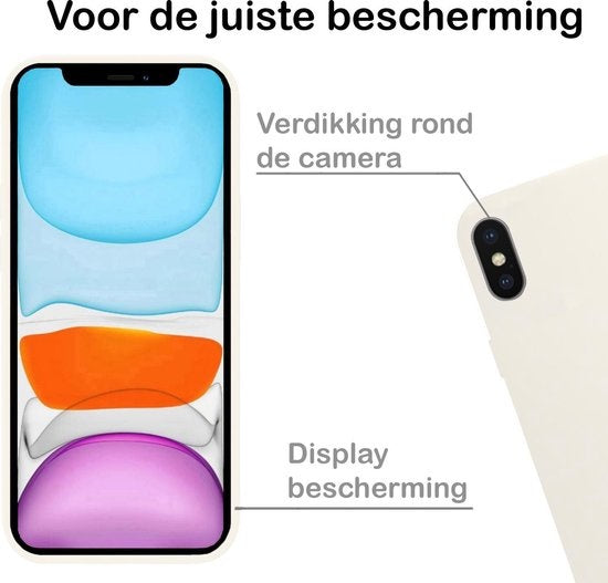 iPhone Xs Hoesje Siliconen - Wit