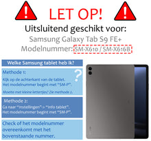 Samsung Galaxy Tab S9 FE Plus Trifold Bookcase Hoes met Penhouder voor S Pen - Paars
