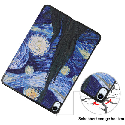 iPad Air 2022 Trifold Bookcase Hoes - Sterrenhemel