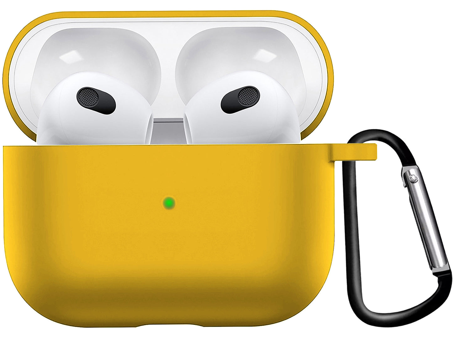 AirPods 3 Hoesje Siliconen met Clip - Geel