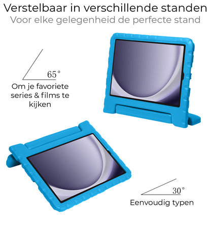 Samsung Galaxy Tab A9 Plus Kinderhoes Shockabsorberend Foam - Blauw