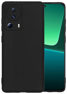 Xiaomi 13 Lite Hoesje Siliconen Backcover Lichtgewicht - Zwart