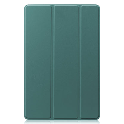 Samsung Galaxy Tab S10 Plus Trifold Bookcase Hoes met Penhouder voor S Pen - Donkergroen