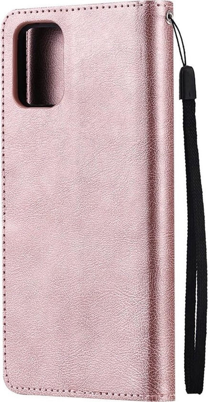 Samsung A51 Hoesje Bookcase Cover met Kaarthouder - Rosé goud