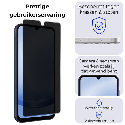 Samsung A25 Screenprotector Gehard Glas - Privacy