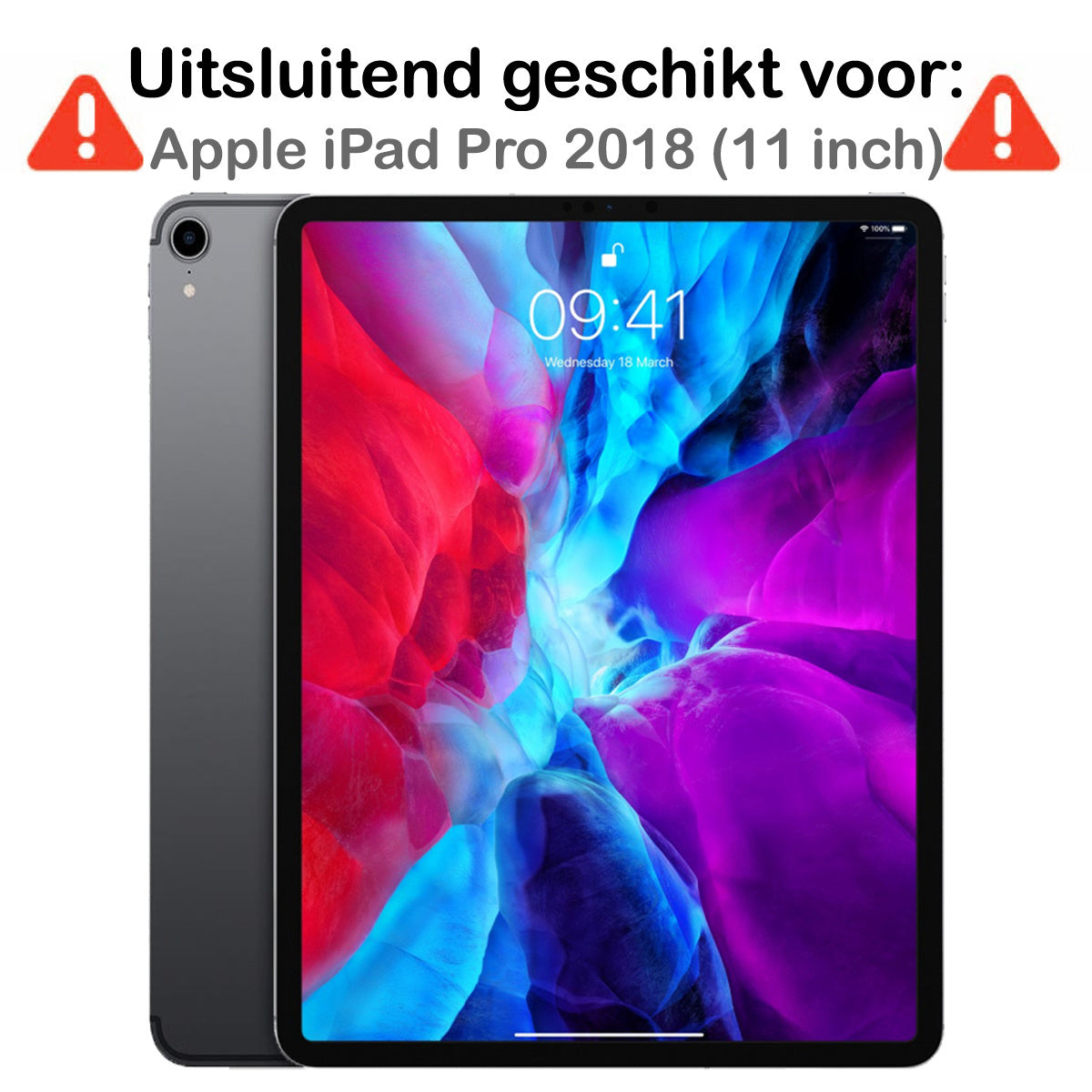 iPad Pro 2018 (11 inch) Hoesje Toetsenbord Case Kunstleer - Zwart