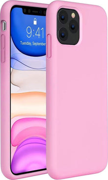 iPhone 11 Pro Max Hoesje Siliconen Backcover Lichtgewicht - Roze