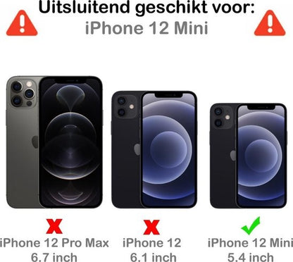 iPhone 12 Mini Hoesje met Pasjeshouder Siliconen - Transparant