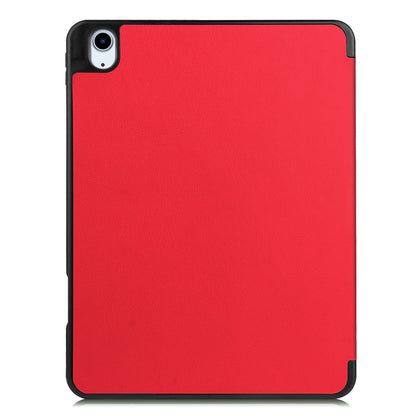 iPad Air 2022 Trifold Bookcase Hoes met Penhouder voor Apple Pen - Rood