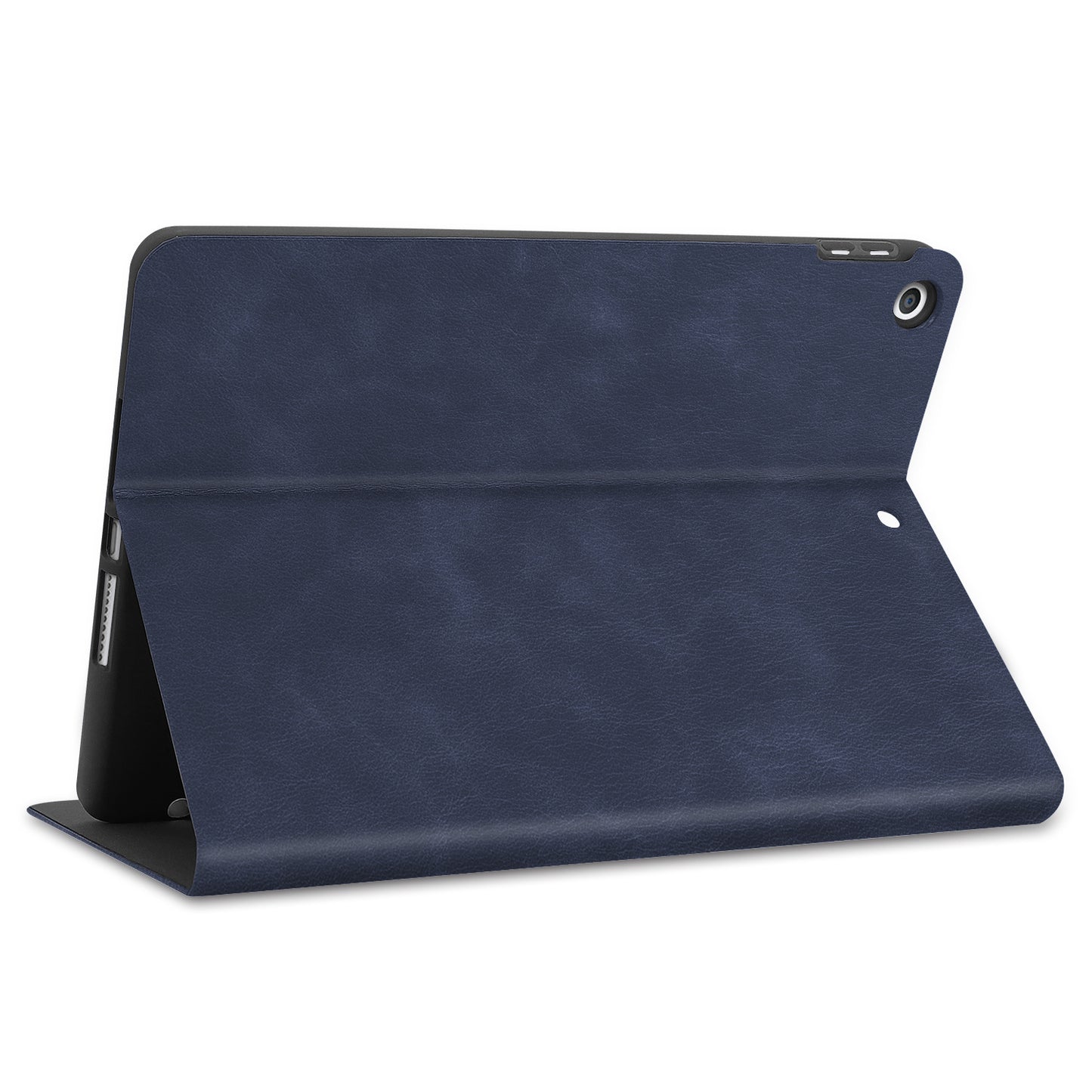 iPad 10.2 2021 Hoesje Hardcover Book Case - Donkerblauw