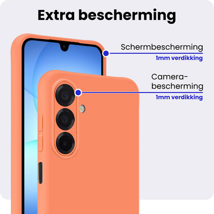 Samsung A17 Hoesje Siliconen Backcover Lichtgewicht - Perzik