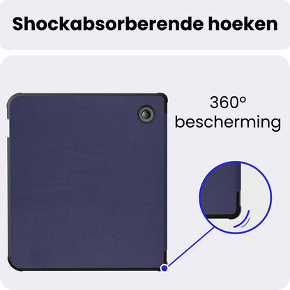 Kobo Libra H2O Bookcase Hoes Shockabsorberend - Donkerblauw