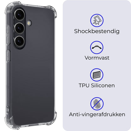 Samsung S24 Plus Hoesje Shockproof Backcover Siliconen - Transparant