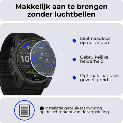 Screenprotector Geschikt voor Garmin Enduro 3 (51 mm) Screenprotector Glas Gehard Screen Cover - Screen Protector Geschikt voor Garmin Enduro 3 Screenprotector Tempered Glass