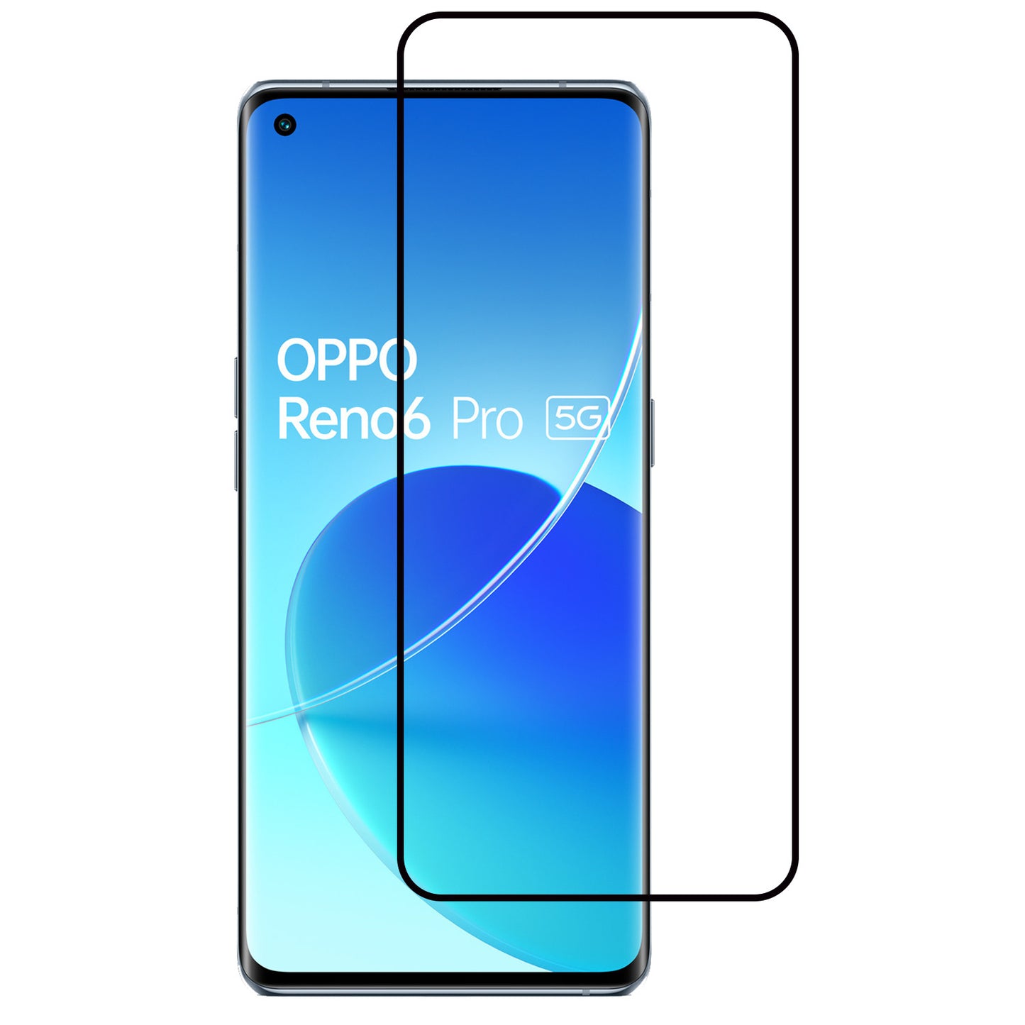 OPPO Reno 6 Pro Screenprotector Full Cover Tempered Glass