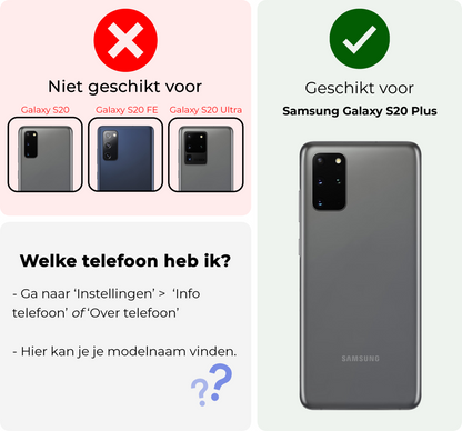 Samsung S20 Plus Hoesje Bookcase Cover Uitneembaar - Wit