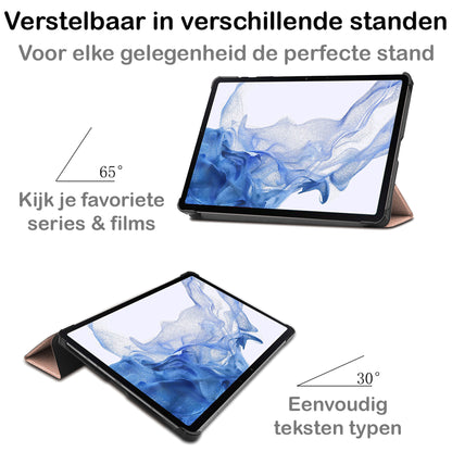 Samsung Galaxy Tab S8 Plus Hoesje Book Case - Rosðð goud