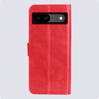 Google Pixel 8a Hoesje Book Case Kunstleer - Rood