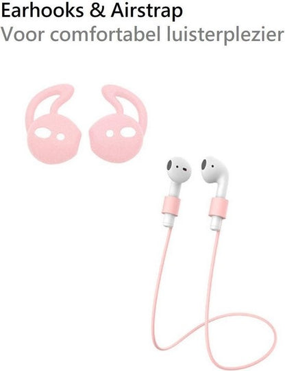 AirPods 1 Hoesje Siliconen 3 in 1 - Lichtroze