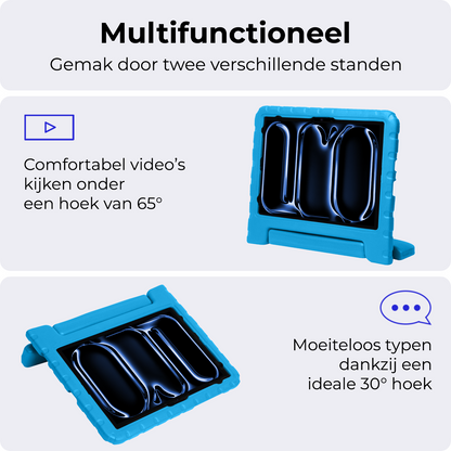 iPad Pro 2024 (13 inch) Kinderhoes Shockabsorberend Foam - Blauw
