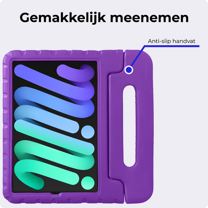 iPad Mini 7 Kinderhoes Shockabsorberend Foam - Paars