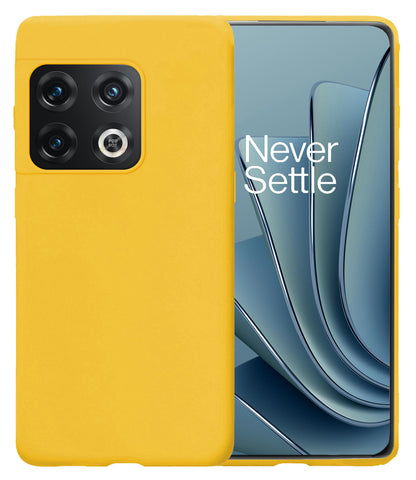 OnePlus 10 Pro Hoesje Siliconen Backcover Lichtgewicht - Geel