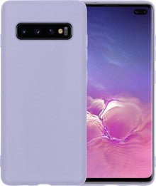 Samsung S10 Hoesje Siliconen Backcover Lichtgewicht - Lila