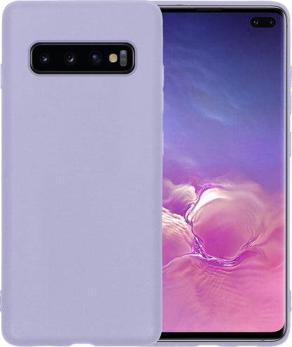 Samsung S10 Hoesje Siliconen Backcover Lichtgewicht - Lila