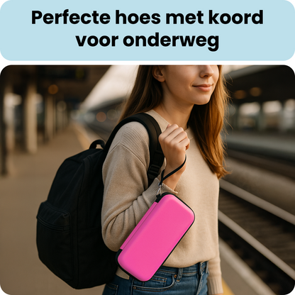 Nintendo Switch 2 Hard Cover Hoes met Koord - Roze