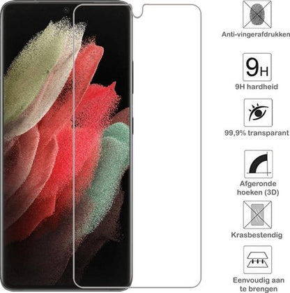 Samsung S21 Ultra Screenprotector Gehard Glas - Anti-kras