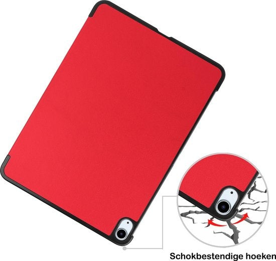 iPad Air 2020 Hoesje Book Case Met Apple Pencil Uitsparing - Rood