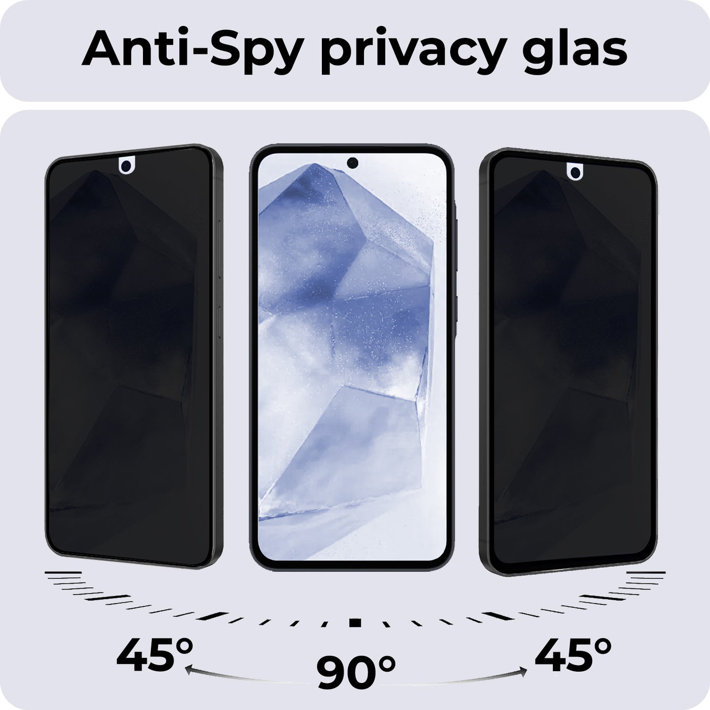 Samsung A55 Screenprotector Privacy Tempered Glass