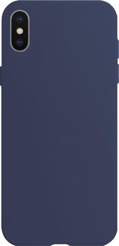 iPhone X Hoesje Siliconen Backcover Lichtgewicht - Donkerblauw