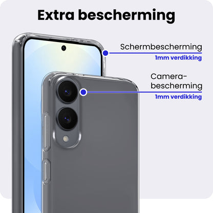 Samsung S25 Edge Hoesje Siliconen Backcover Lichtgewicht - Transparant