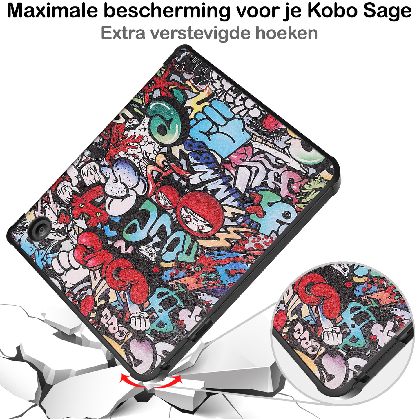 Kobo Sage Trifold Hoesje - Graffity