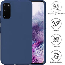 Samsung S20 Hoesje Siliconen Backcover Lichtgewicht - Donkerblauw