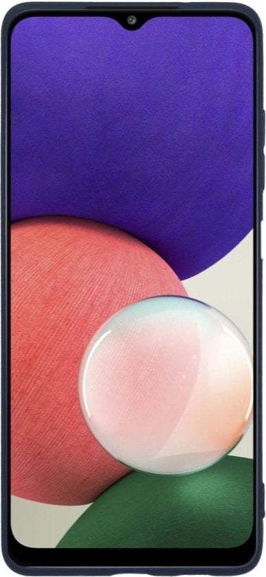 Samsung A22 5G Hoesje Siliconen Backcover Lichtgewicht - Donkerblauw