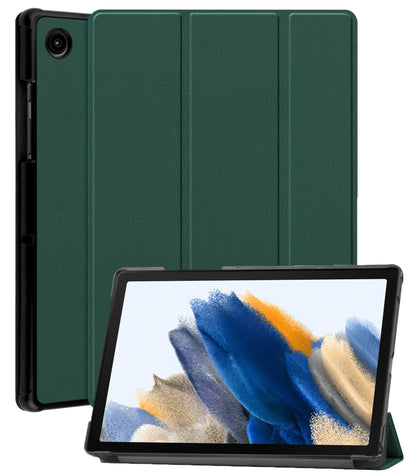 Samsung Galaxy Tab A8 Trifold Bookcase Hoes - Donkergroen