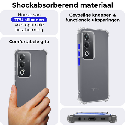OPPO A80 Hoesje Shockproof Backcover Siliconen - Transparant